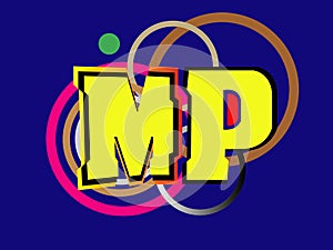 Letter MP logo vector