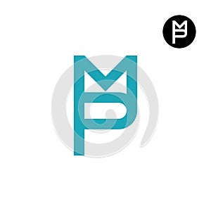 Letter MP PM Monogram Logo Design Simple