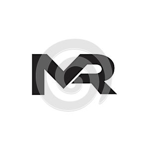 Letter mr linked geometric logo vector photo