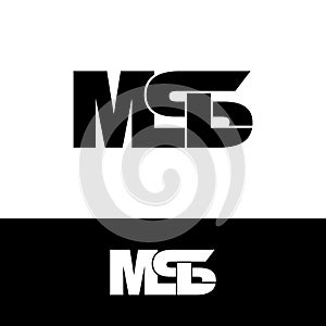 Letter MSL simple monogram logo icon design.