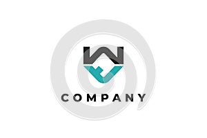 letter mt or tm abstract modern business logo