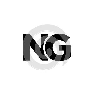 Letter N and G, NG logo design template. Minimal monogram initial based logotype