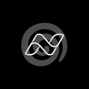 Letter N NN Logo Design Simple Vector photo