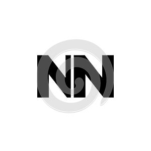 Letter N and N, NN logo design template. Minimal monogram initial based logotype photo