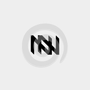 Letter N NN Z ZZ Monogram Logo Design Minimal Icon photo