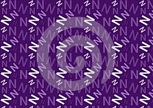 Letter N pattern in different colored purple shades for wallpaper