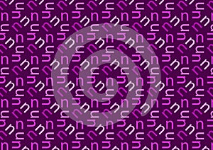 Letter n pattern in different colored purple shades for wallpaper