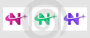 Letter N Spark Logo Design