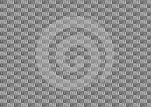 Letter n and u pattern in different colored grey shades for wallpaper