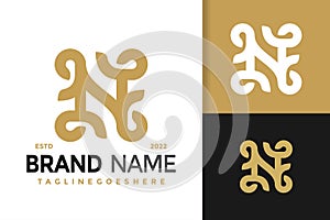 Letter N Unique Logo Design, brand identity logos vector, modern logo, Logo Designs Vector Illustration Template