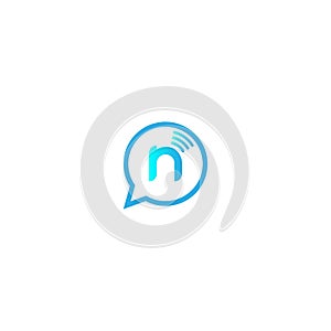 Letter n, Wireless connecting logo