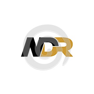 Letter NDR simple monogram logo icon design.