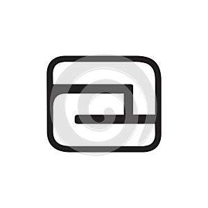 Letter a negative space design logo vector