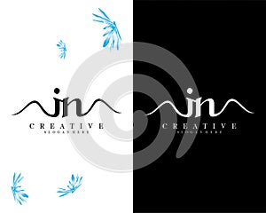 Letter in, ni creative logo design vector photo