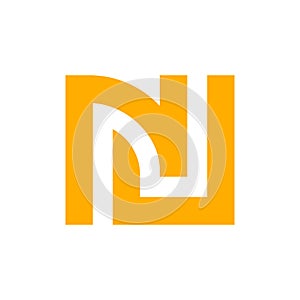 Letter NJ logo, initial JN monogram logo design - Vector