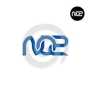 Letter NO2 Monogram Logo Design