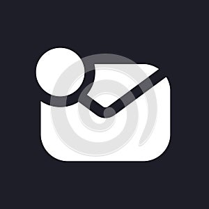 Letter notification dark mode glyph ui icon