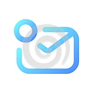 Letter notification pixel perfect gradient linear ui icon