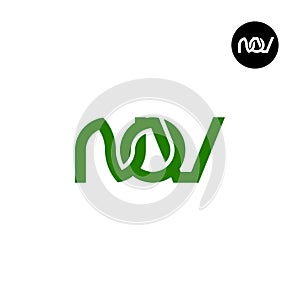 Letter NOV Monogram Logo Design photo