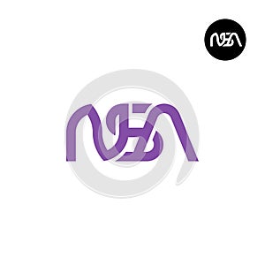 Letter NSA Monogram Logo Design photo