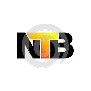 Letter NTB simple monogram logo icon design.