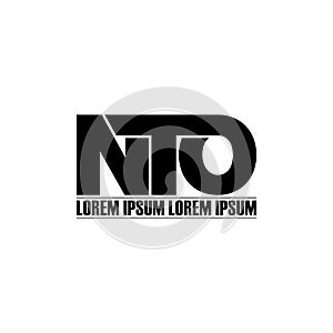 Letter NTO simple monogram logo icon design. photo