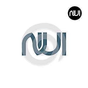 Letter NUI Monogram Logo Design