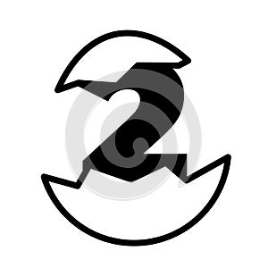 Letter and number inside a hatched egg EPS vector