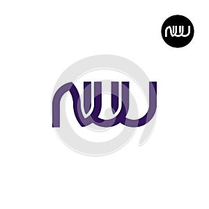 Letter NUU Monogram Logo Design photo