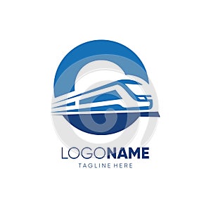 Letter O Fast Train Logo Design Vector Icon Emblem Symbol Graphic Illustration