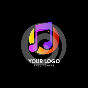 Letter O Initial Music Logo Design Vector Icon Graphic Emblem Illustration