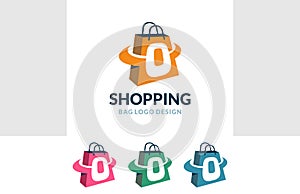 Letter O Logo shopping bag Store