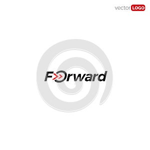 Letter o with right arrow, forward icon/symbol/Logo Design Vector Template