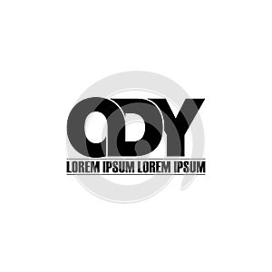 Letter ODY simple monogram logo icon design.