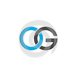 letter OG logo vector icon illustration photo