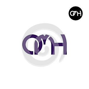 Letter OMH Monogram Logo Design