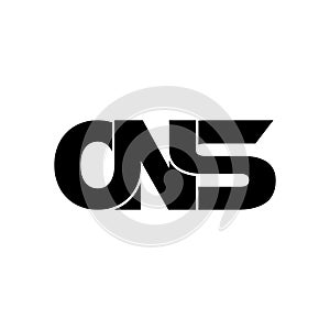 Letter ONS simple monogram logo icon design. photo