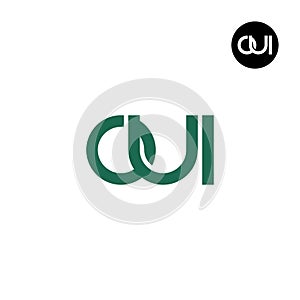 Letter OUI Monogram Logo Design