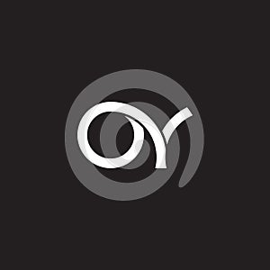 Letter oy circle loop logo vector