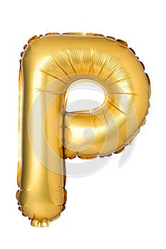 letter P from English alphabet of balloons