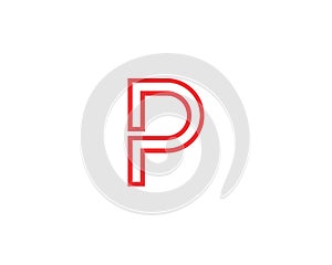 Letter P icon alphabet symbol. Letter P logo icon design vector sign.