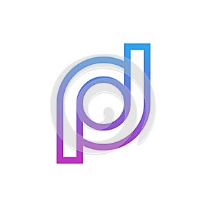 Letter P logo icon design template elements, Initial P logo concept - Vector