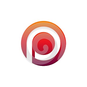Letter P logo icon design template elements, Initial P logo concept - Vector