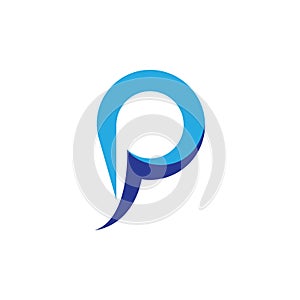 Letter p logo illustration