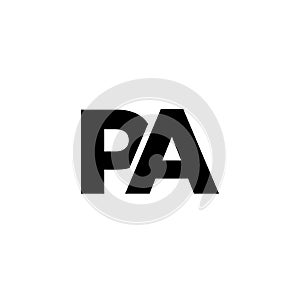 Letter P and A, PA logo design template. Minimal monogram initial based logotype