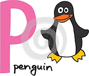 Letter P - penguin