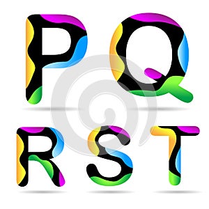 Letter P Q R S T photo