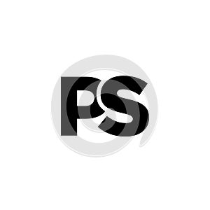 Letter P and S, PS logo design template. Minimal monogram initial based logotype
