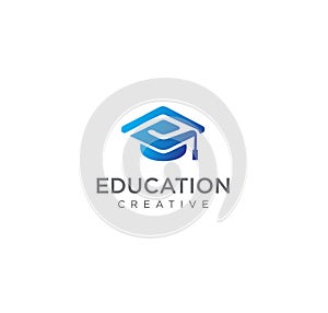 Letter P Toga Hat Education Logo Design Stock Vector .  Letter P college School Logo Design