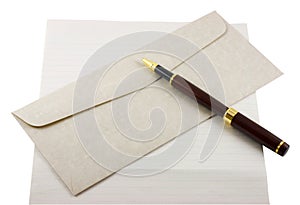 Letter Paper, Envelope and Pen